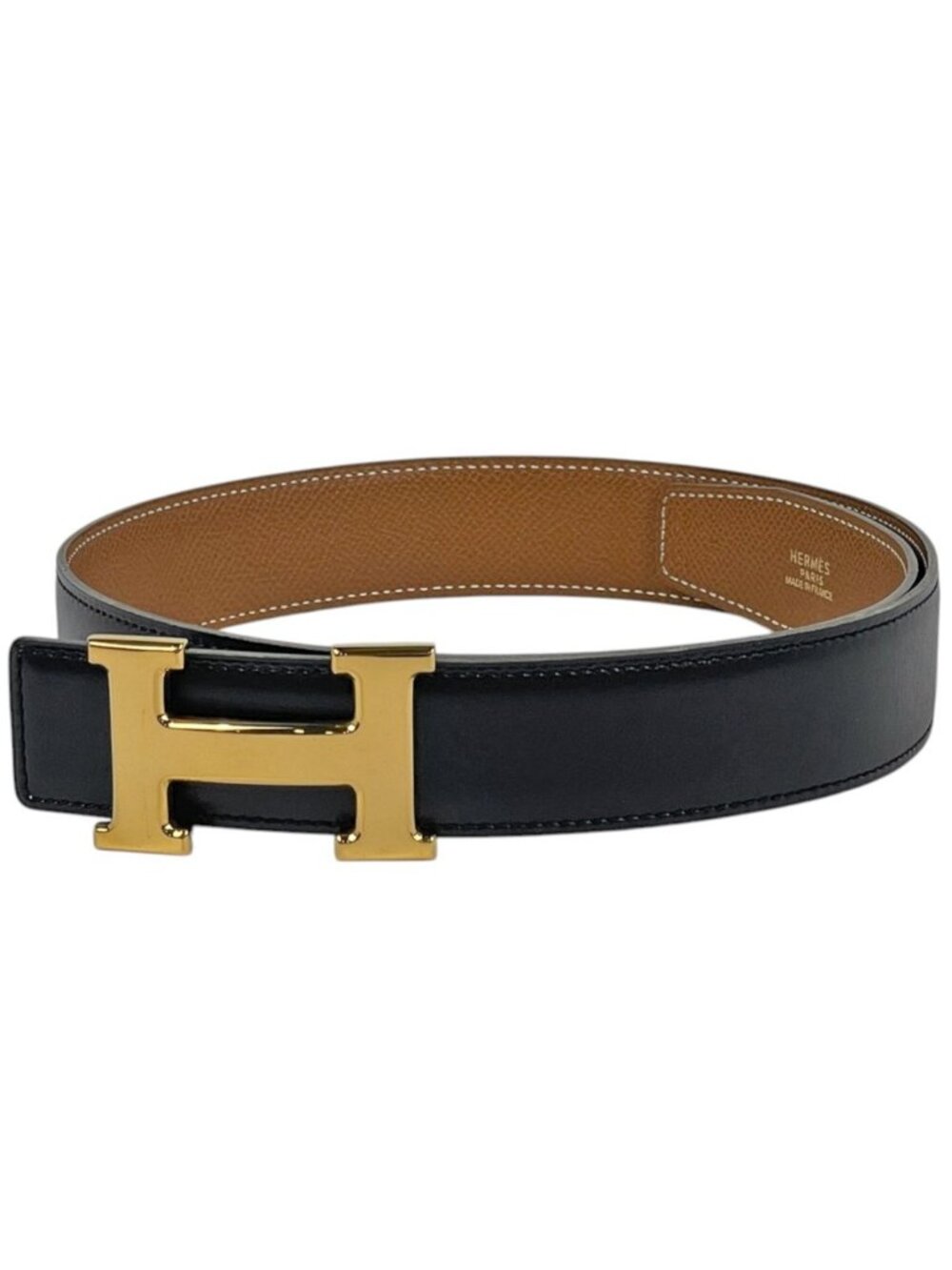 Hermes Constance Reversible H Belt Box Calf Noir
